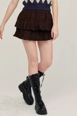STORETS Estela Tiered Mini Skirt