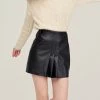STORETS Elle Pleather Pintucked Skirt CLOTHING