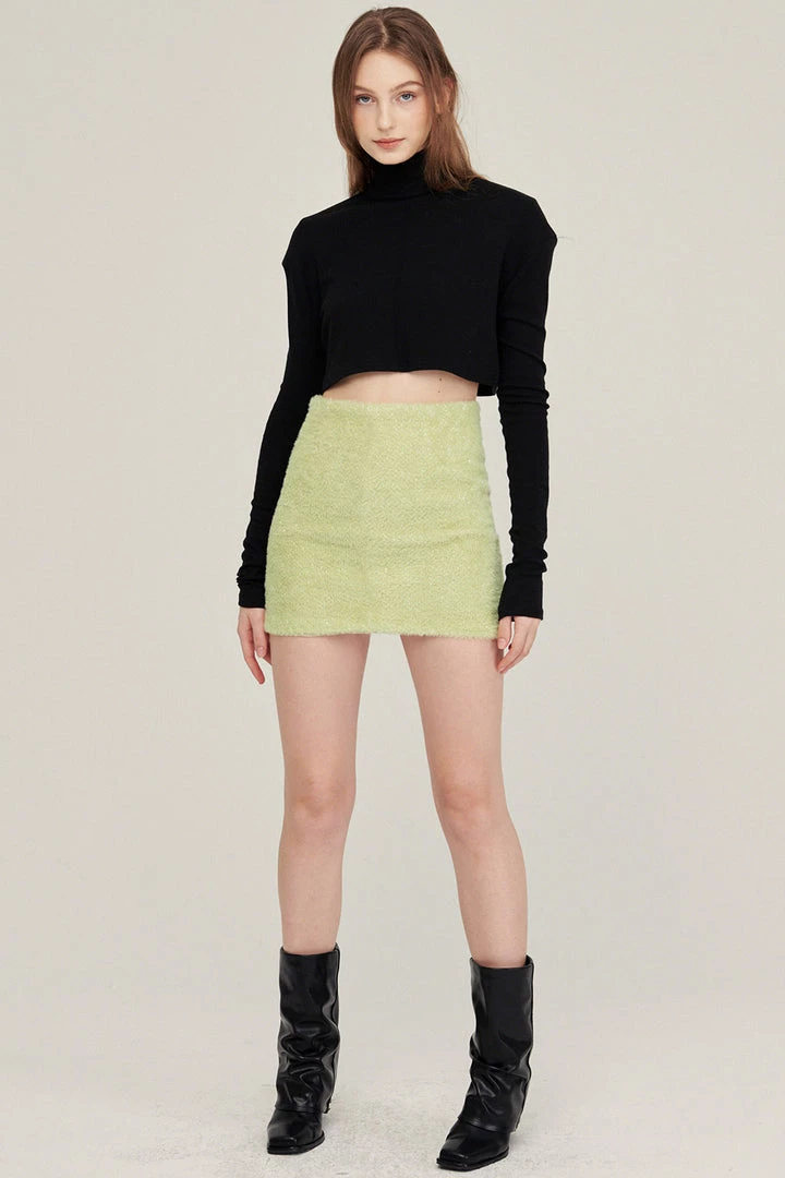 STORETS Jenny Fuzzy Mini Skirt CLOTHING