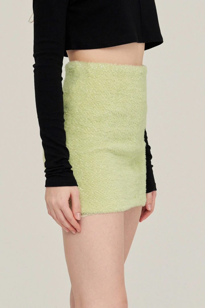STORETS Jenny Fuzzy Mini Skirt CLOTHING