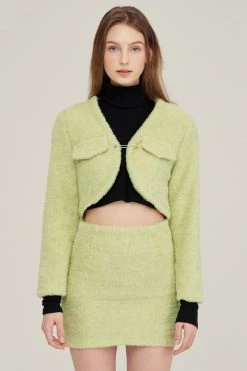 STORETS Jenny Safety Pin Cropped Jacket