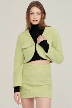 STORETS Jenny Safety Pin Cropped Jacket