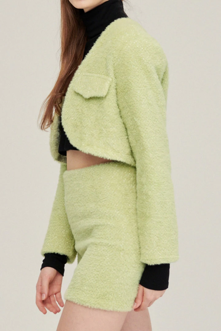 STORETS Jenny Safety Pin Cropped Jacket