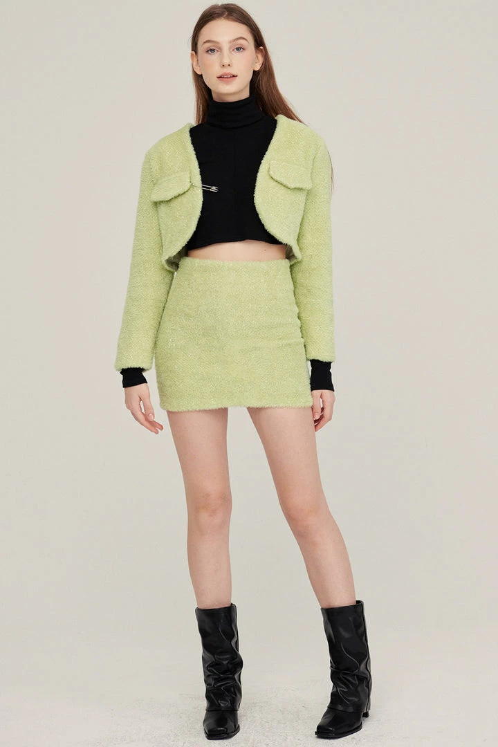 STORETS Jenny Safety Pin Cropped Jacket