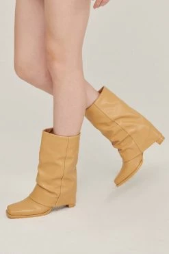 STORETS Zenda Two-Way Pleather Boots ACCESSORIES