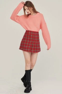 STORETS CLOTHING Evie Plaid Pleated Mini Skirt