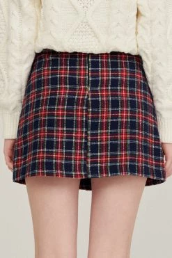 STORETS Evie Plaid Pleated Mini Skirt