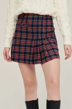 STORETS Evie Plaid Pleated Mini Skirt
