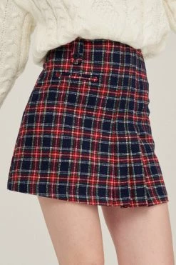 STORETS Evie Plaid Pleated Mini Skirt