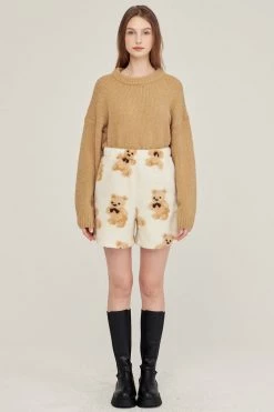 STORETS Sunny Teddy Faux Shearling Shorts