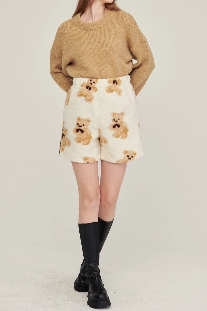 STORETS Sunny Teddy Faux Shearling Shorts