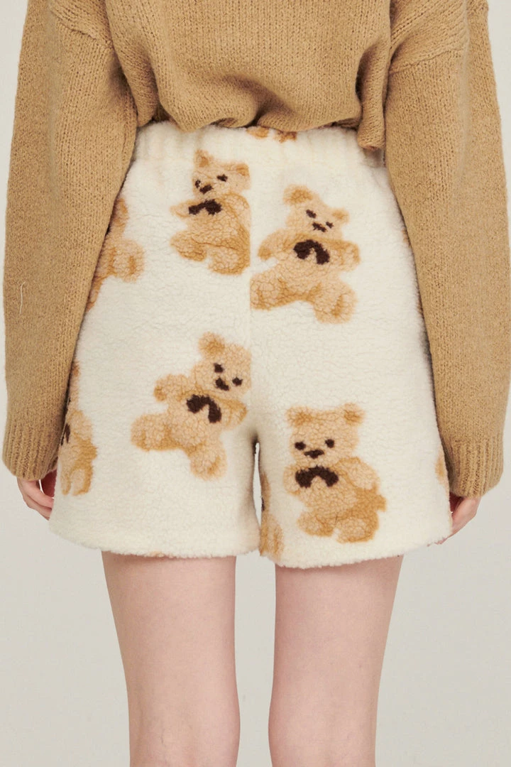 STORETS Sunny Teddy Faux Shearling Shorts
