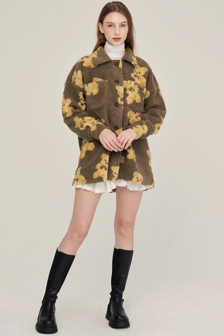 STORETS Sunny Teddy Oversized Shacket CLOTHING