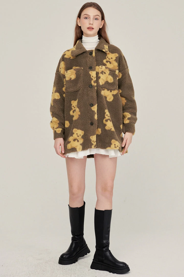 STORETS Sunny Teddy Oversized Shacket CLOTHING