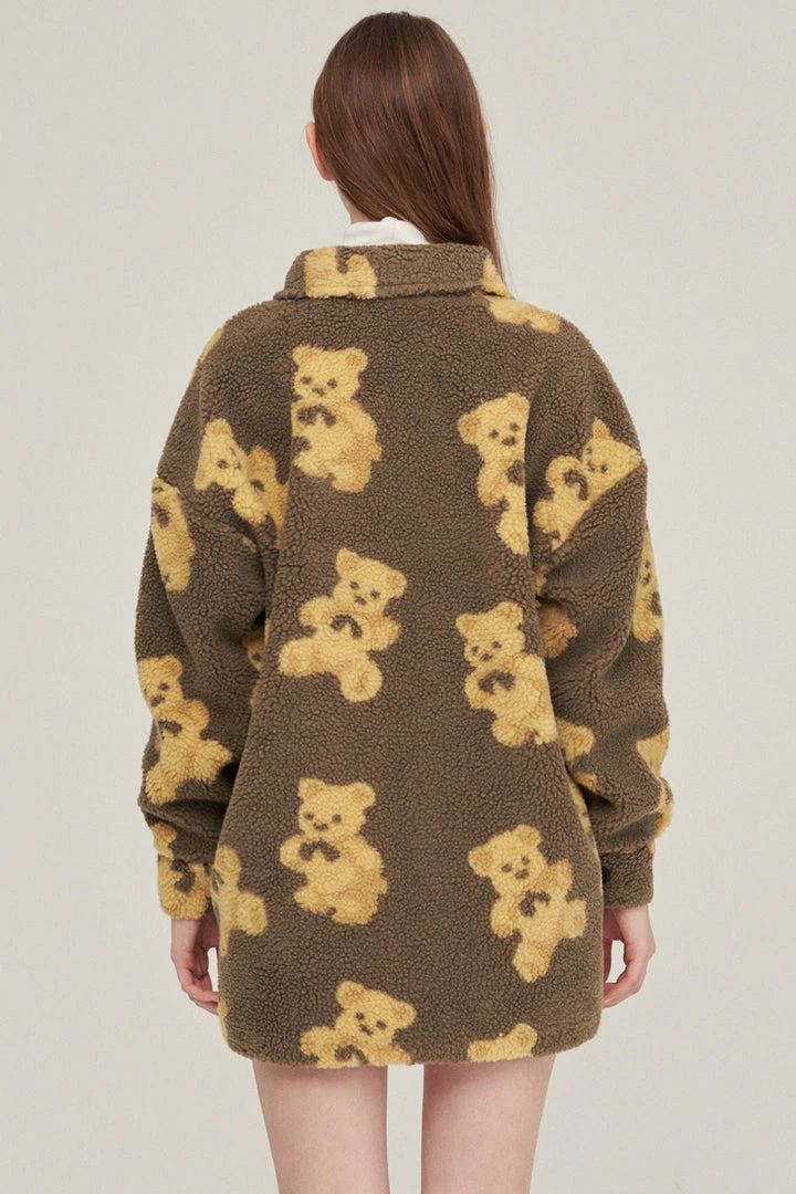 STORETS Sunny Teddy Oversized Shacket CLOTHING