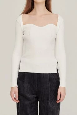 STORETS BEST-SELLERS Enid Sweetheart Ribbed Top