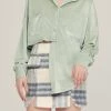 STORETS Midred Asymmetrical Velvet Shirt