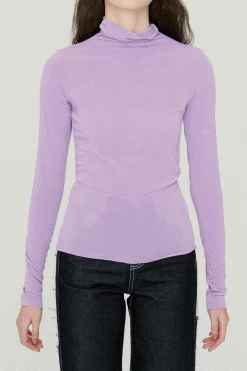 STORETS Ivy High Neck Sheer Top CLOTHING