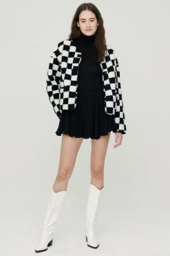 STORETS Mai Bouclé Checkerboard Coat