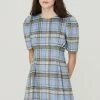 STORETS CLOTHING Sophie Puff Sleeve Plaid Dress