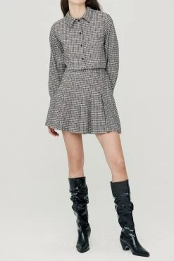 STORETS Sandra Plaid Pleated Skirt CLOTHING