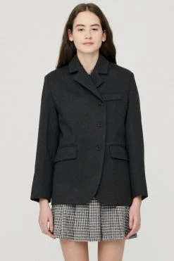 STORETS Sheila Brushed Wool Blend Blazer
