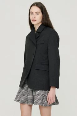 STORETS Sheila Brushed Wool Blend Blazer