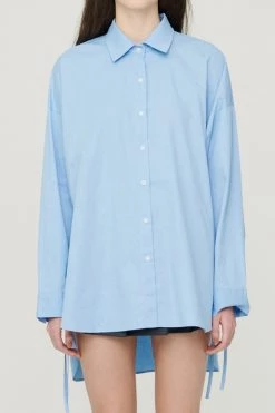 STORETS Katie Boyfriend Side Tie Shirt