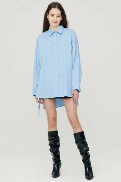 STORETS Katie Boyfriend Side Tie Shirt