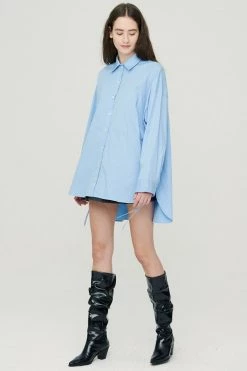 STORETS Katie Boyfriend Side Tie Shirt
