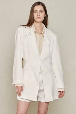 STORETS Sustainable Recycled Poly Cut-Out Blazer