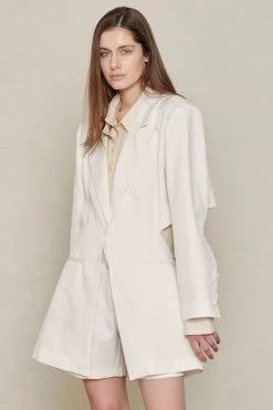 STORETS Sustainable Recycled Poly Cut-Out Blazer
