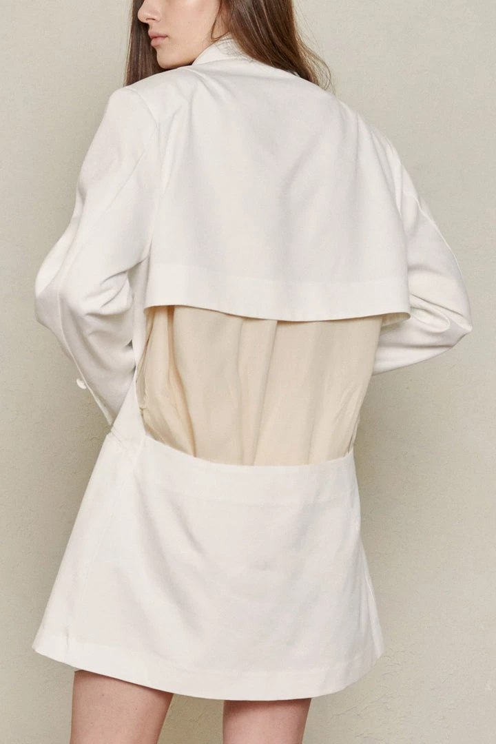 STORETS Sustainable Recycled Poly Cut-Out Blazer