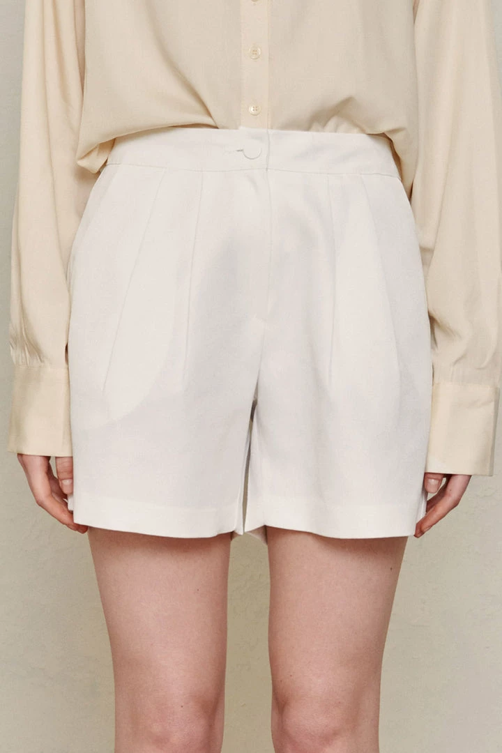 STORETS Sustainable Recycled Poly Pintucked Shorts