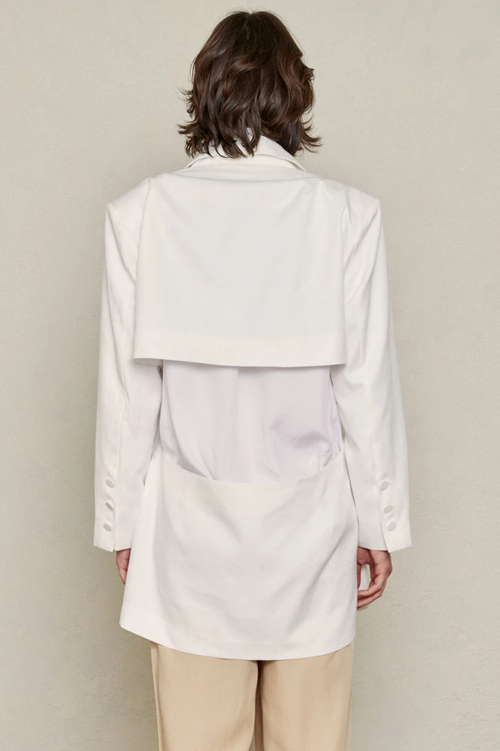 STORETS Sustainable Recycled Poly Cut-Out Blazer