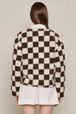 STORETS Mai Bouclé Checkerboard Coat CLOTHING