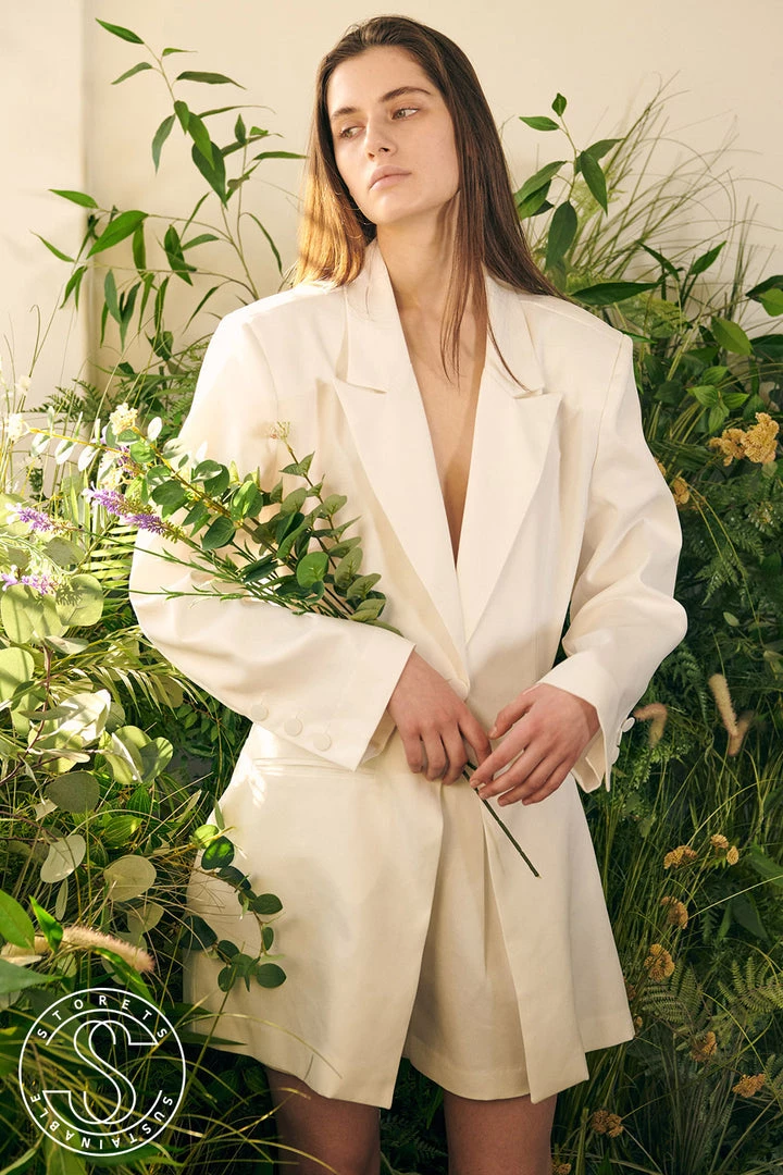 STORETS Sustainable Recycled Poly Cut-Out Blazer