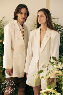 STORETS Sustainable Recycled Poly Cut-Out Blazer