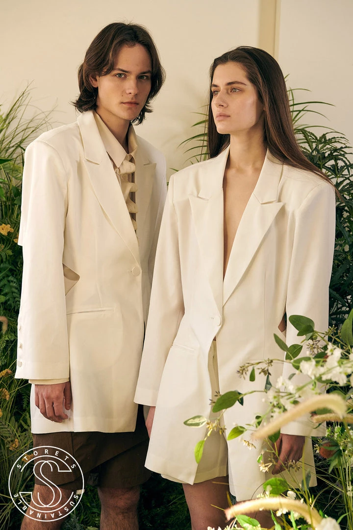 STORETS Sustainable Recycled Poly Cut-Out Blazer