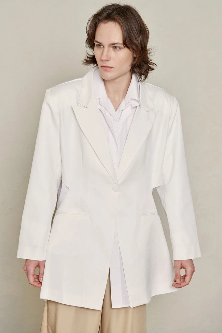 STORETS Sustainable Recycled Poly Cut-Out Blazer