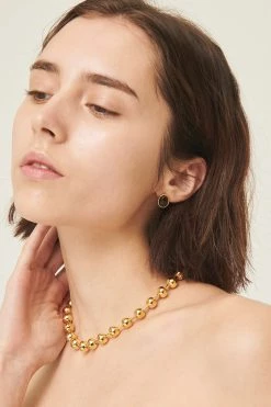 STORETS Shirley Stone Gold Earring