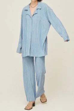 STORETS WHAT'S NEW Maria Oversized Plisse Shirt