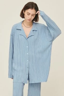STORETS WHAT'S NEW Maria Oversized Plisse Shirt