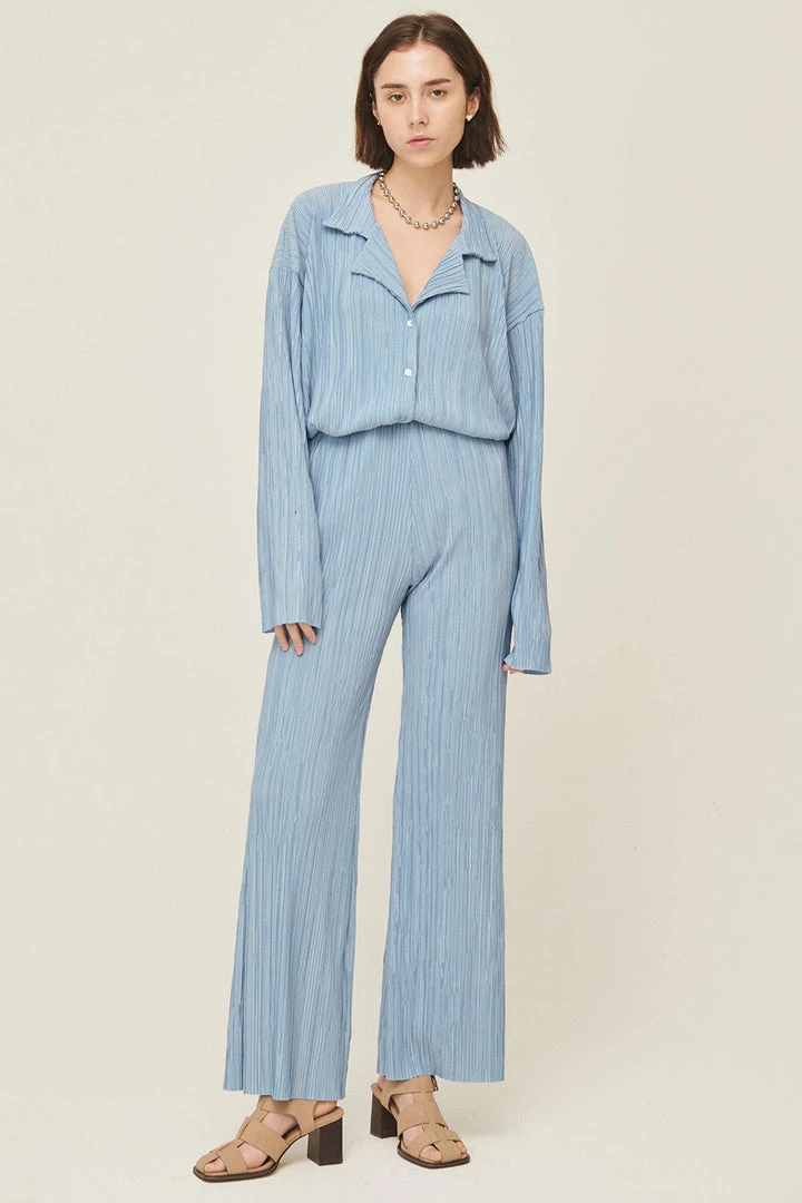 STORETS WHAT'S NEW Maria Flared Leg Plisse Pants