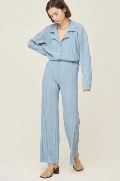 STORETS WHAT'S NEW Maria Flared Leg Plisse Pants