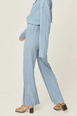 STORETS WHAT'S NEW Maria Flared Leg Plisse Pants