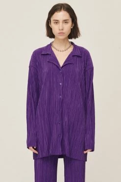 STORETS Maria Oversized Plisse Shirt WHAT'S NEW