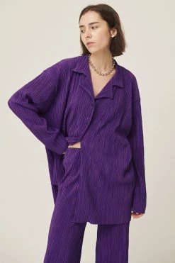 STORETS Maria Oversized Plisse Shirt WHAT'S NEW