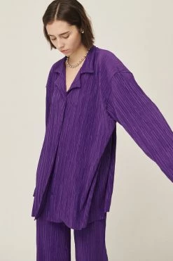 STORETS Maria Oversized Plisse Shirt WHAT'S NEW