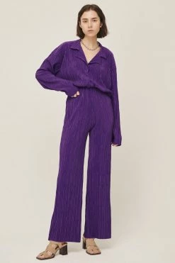 STORETS Maria Flared Leg Plisse Pants WHAT'S NEW